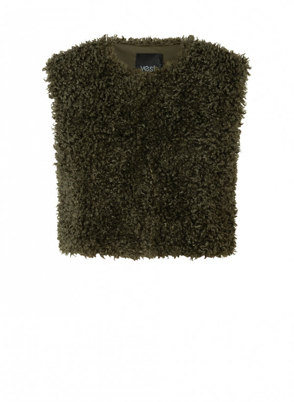 Yest - Caroline Sleeveless Cardigan Waistcoast in Army Green or Burgundy