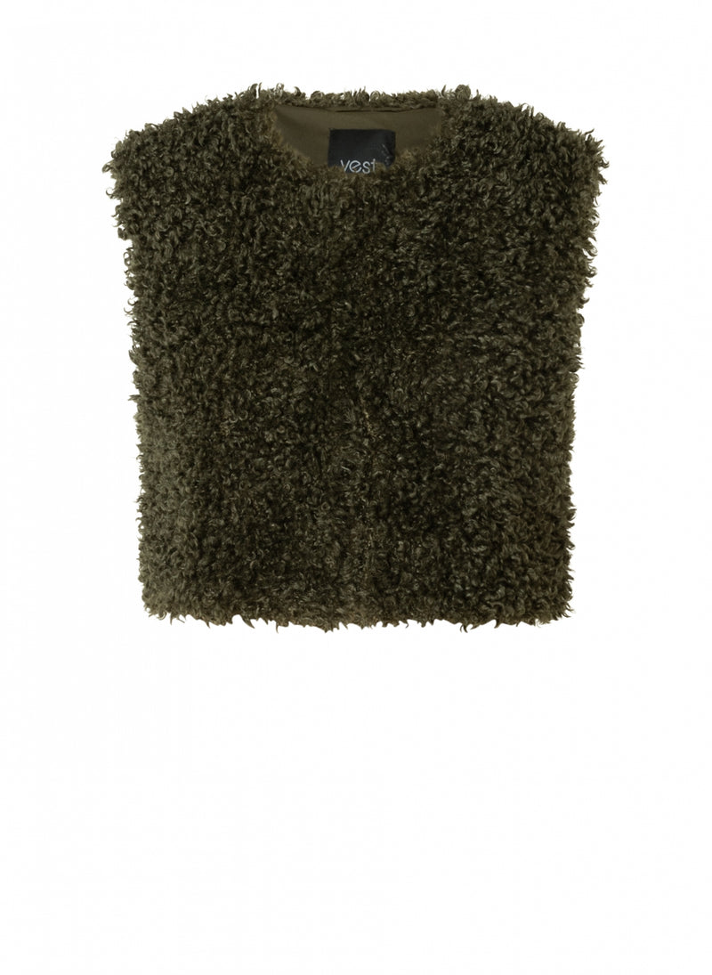 Yest - Caroline Sleeveless Cardigan Waistcoast in Army Green or Burgundy