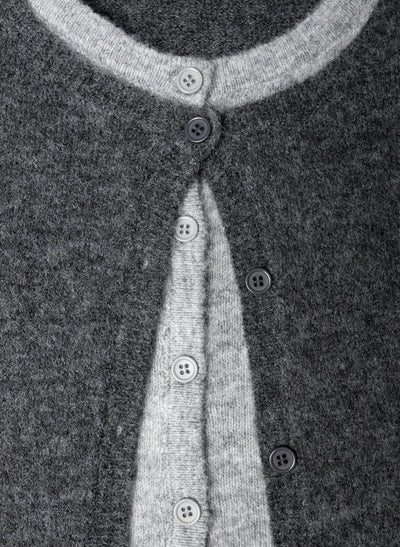 Yest - Brandi Cardigan in dark grey melange