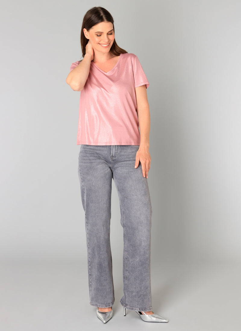 Yest - Genelia Esential Top in Rose Pink or Silver