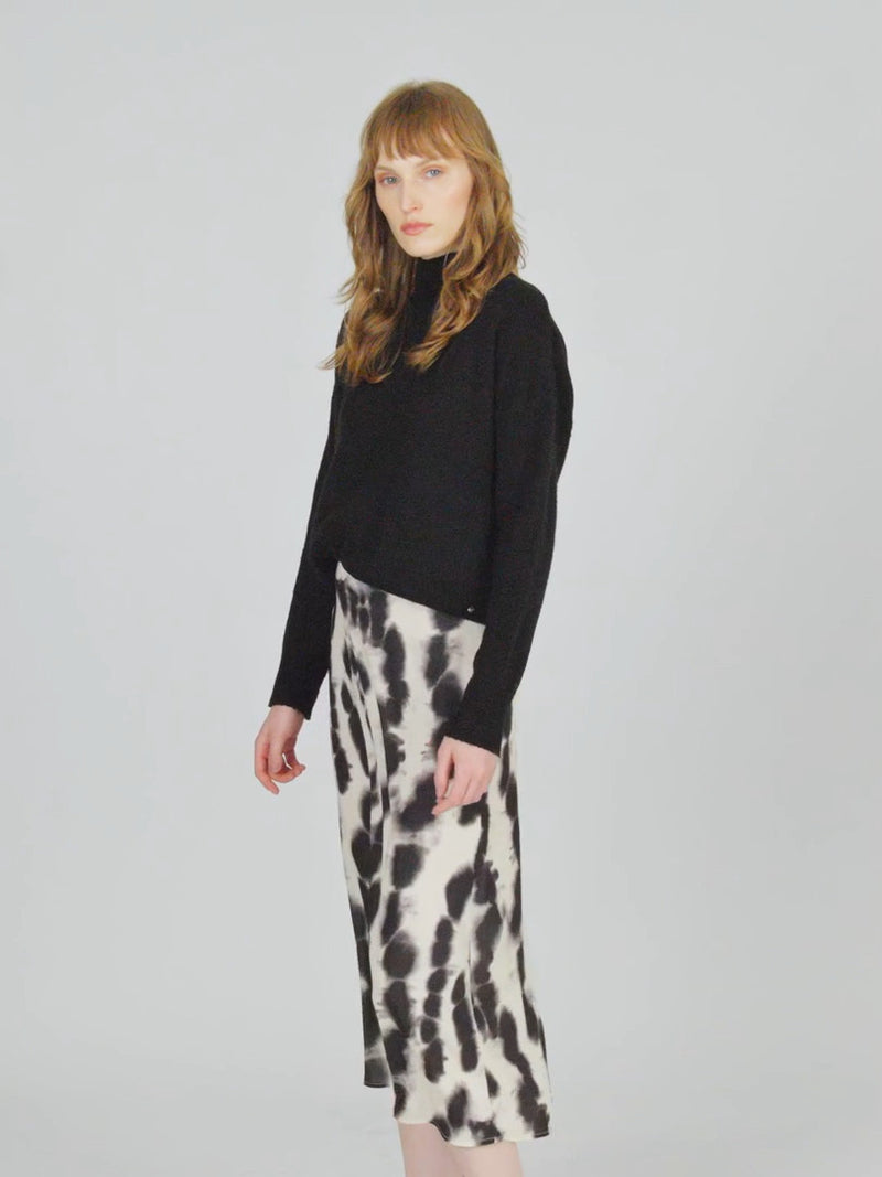 Andam - Tie Dye Print Midi Skirt