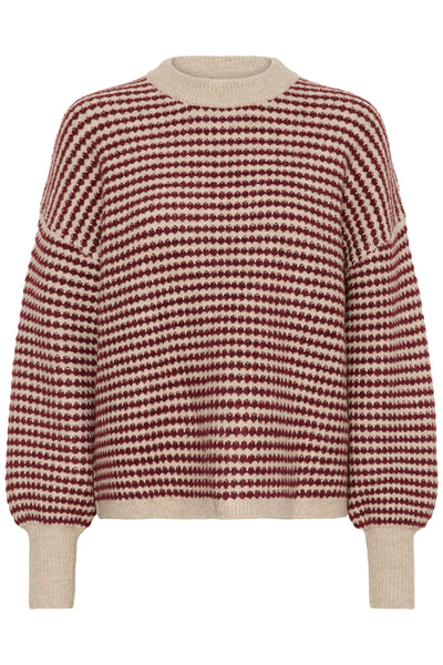 Kaffe Knitted sweater with a pattern on a white background
