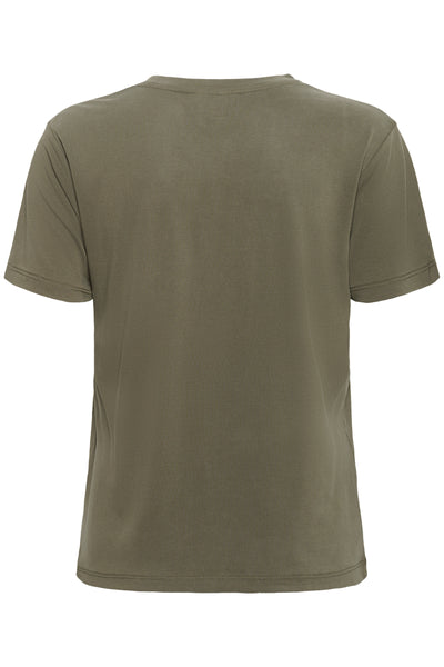 Green t-shirt on a white background