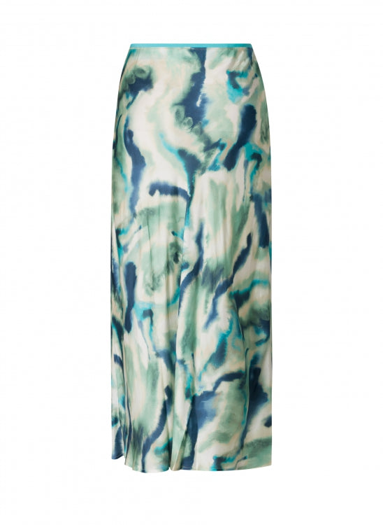 Yest - Sandrine Long Skirt Mint/Multi