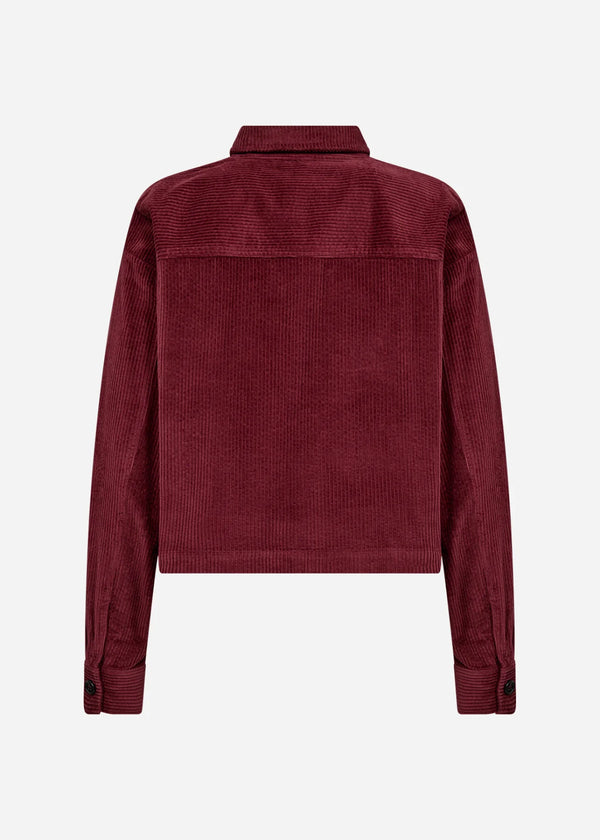 Soyaconcept - Bindi Cord Jacket Shirt in Burgundy