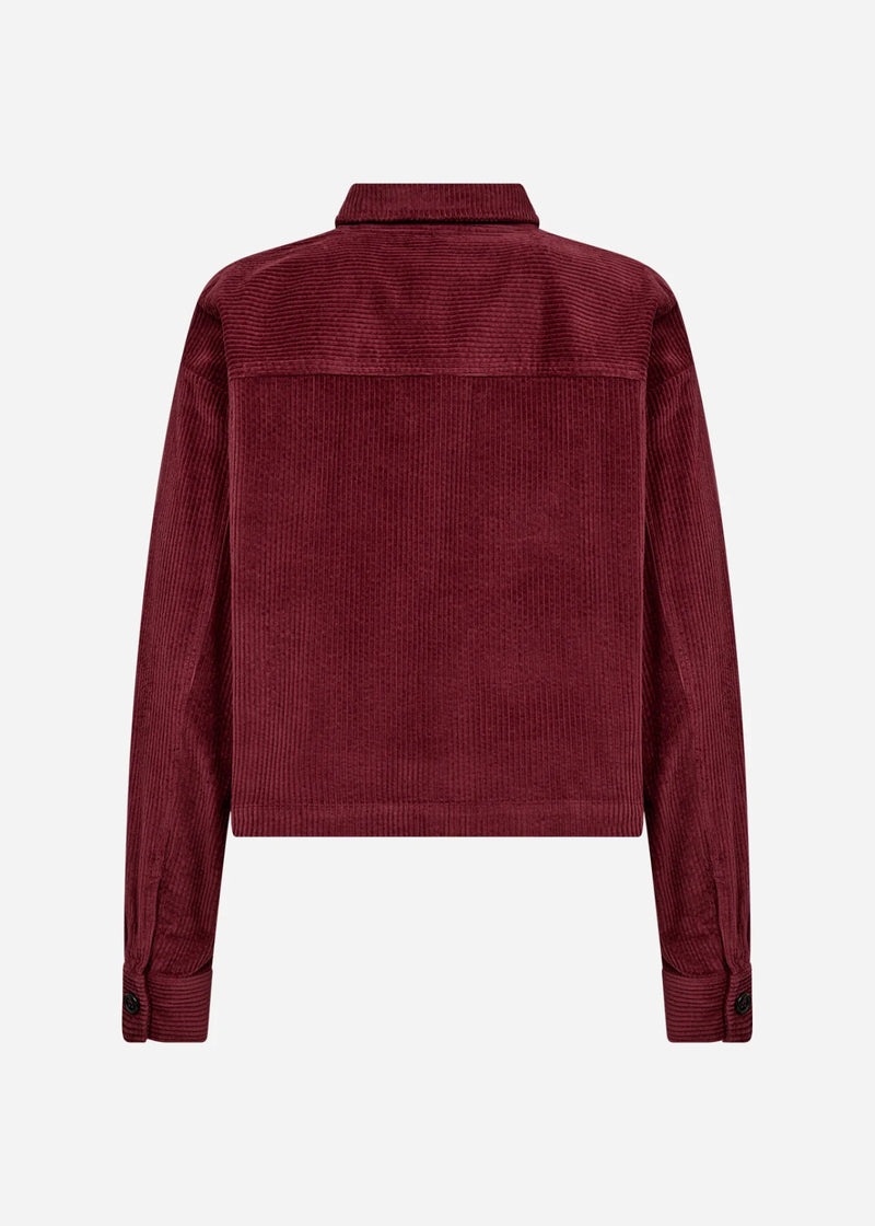 Soyaconcept - Bindi Cord Jacket Shirt in Burgundy