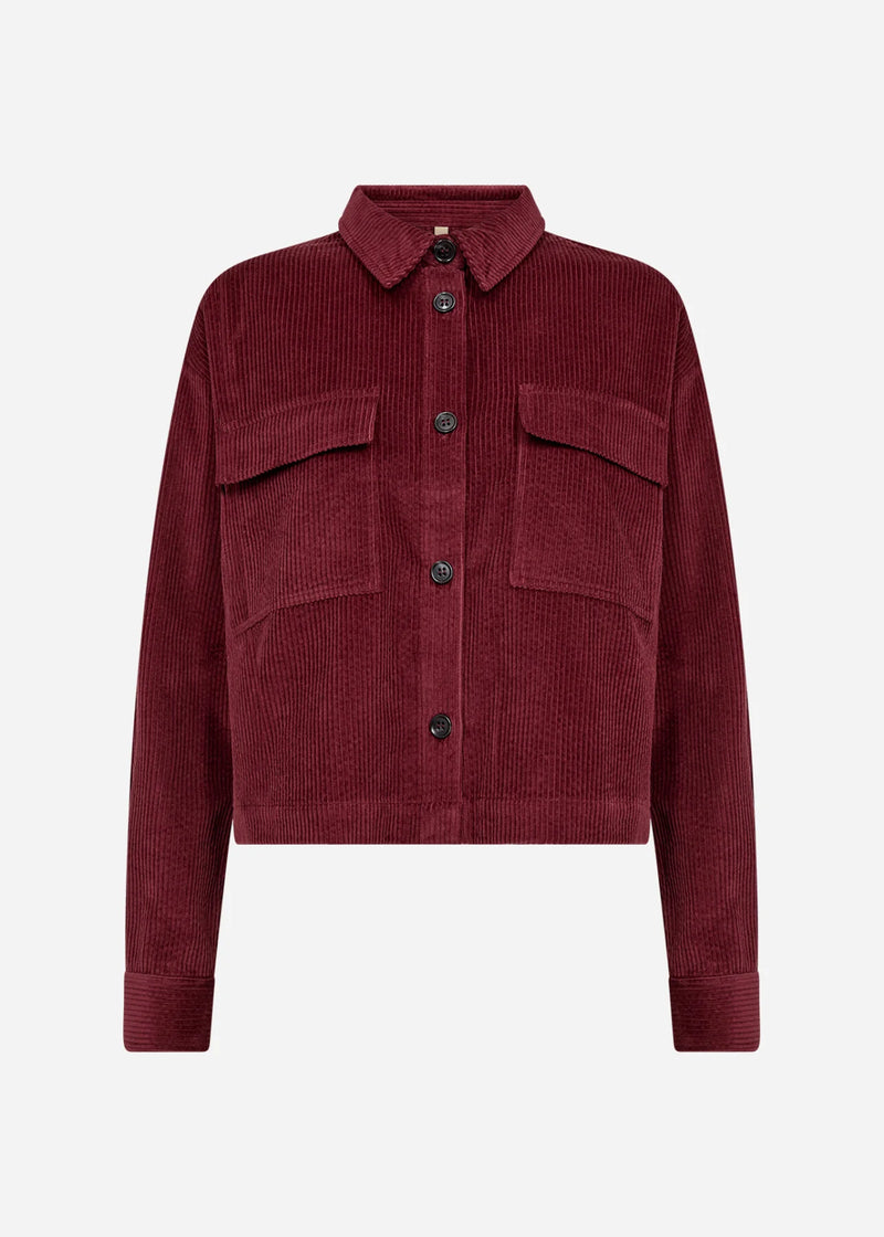 Soyaconcept - Bindi Cord Jacket Shirt in Burgundy