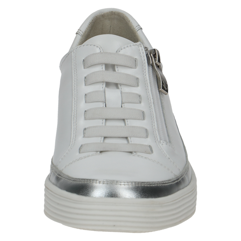 image showing white leather trainer